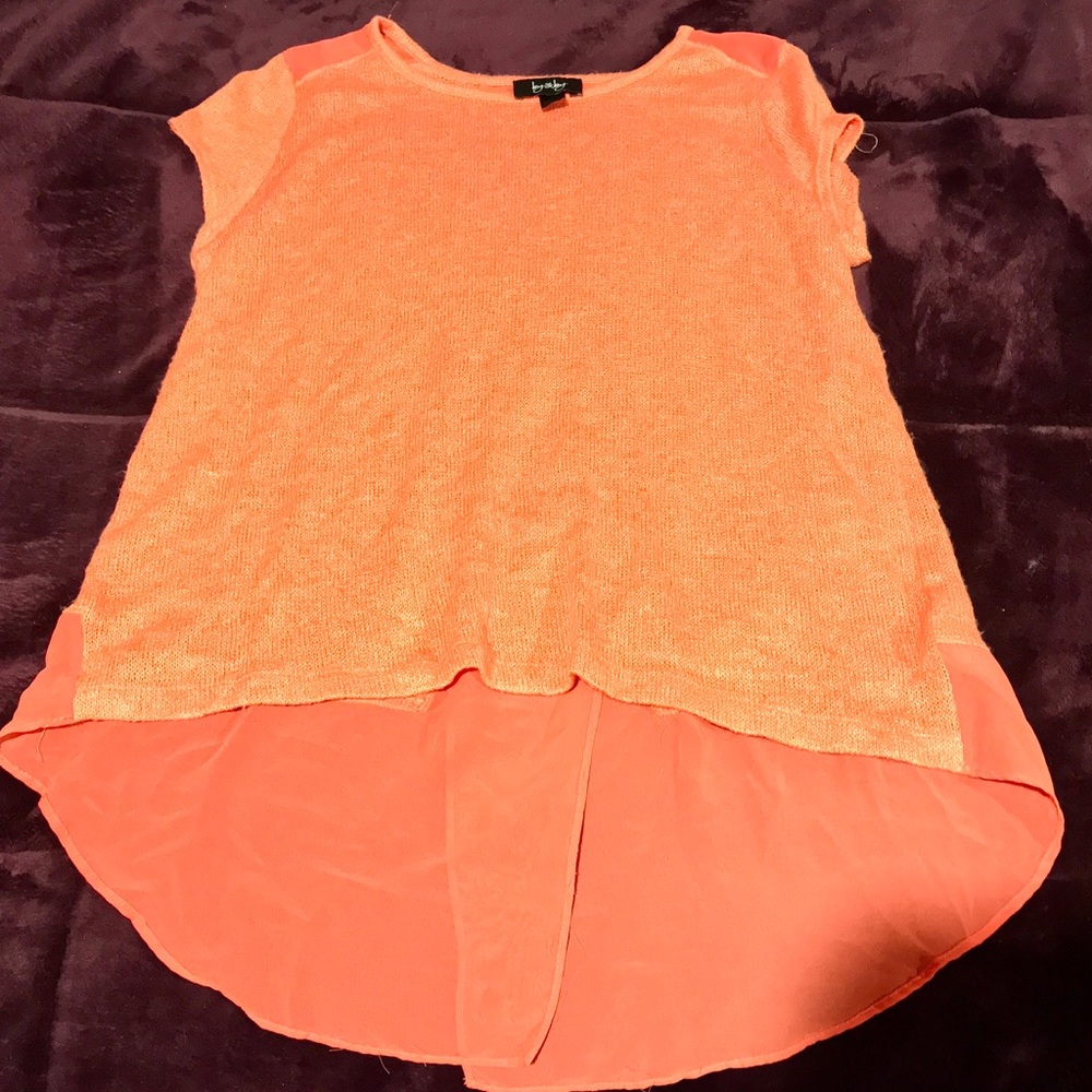 Coral sleeveless sweater